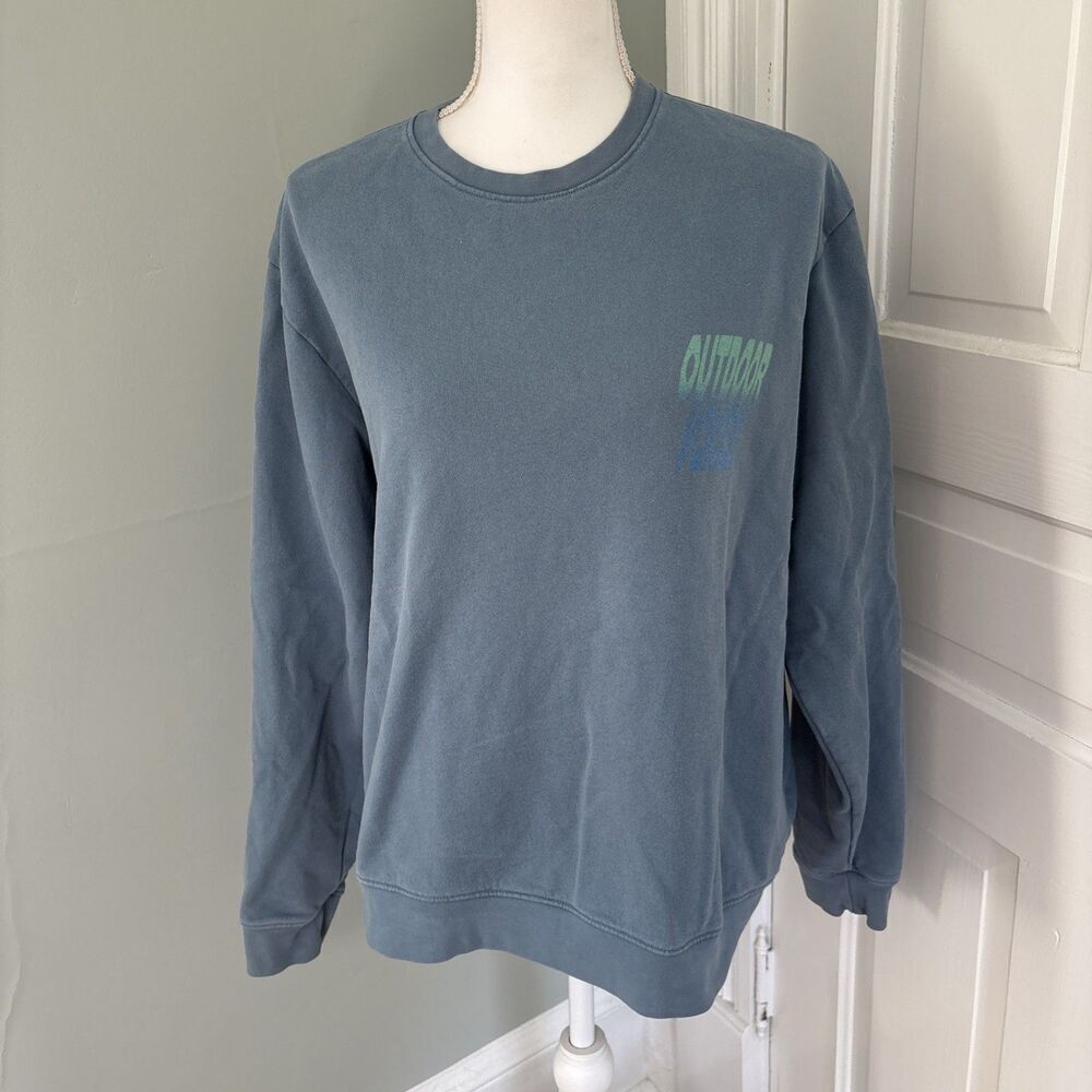 Outdoor Voices Men's Blue Cotton Crewneck Sweatshirt Made In The‎ USA Medium